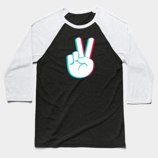 TikTok cheese two fingers smile emoji smiley White Baseball T-Shirt